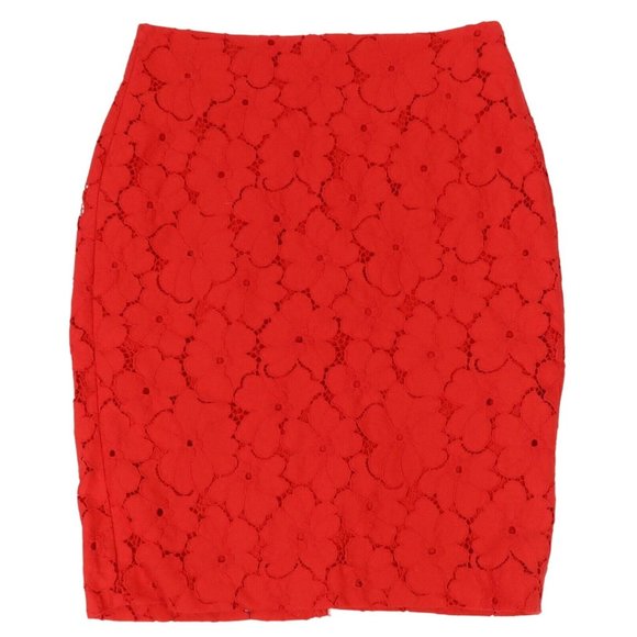 Banana Republic Red Floral Pencil Skirt - Picture 1 of 3